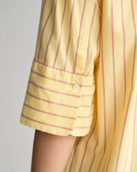 Camisa de manga curta Luxury Oxford &agrave;s riscas relaxed fit