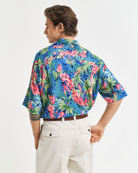 Camisa de manga curta Tropical Print relaxed fit