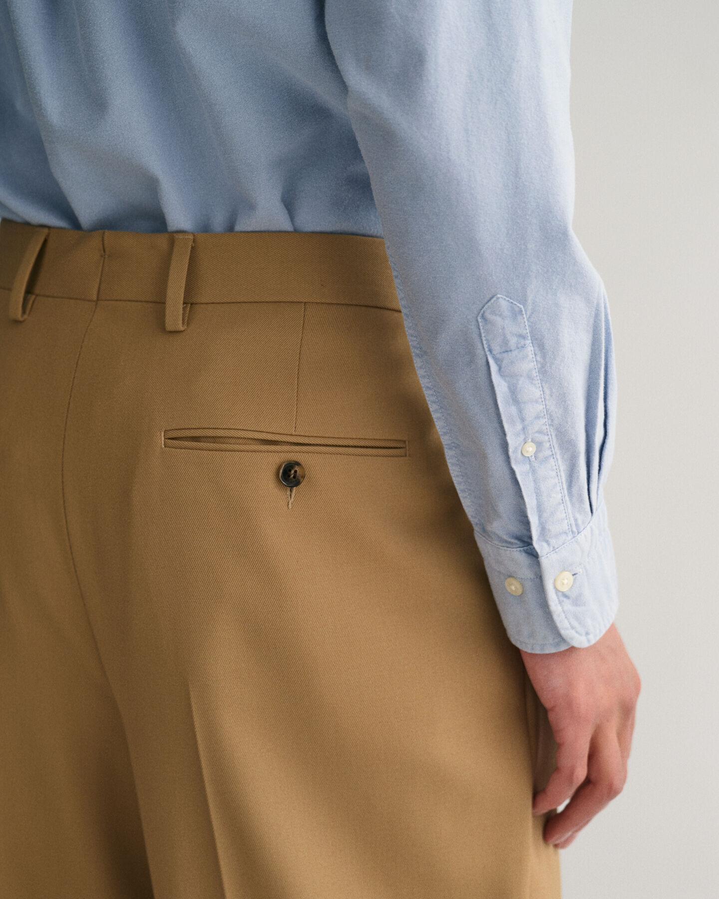 Camisa em algod&atilde;o Oxford escovado regular fit