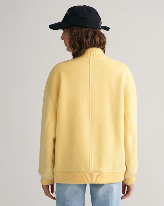 Blusão bomber em lã