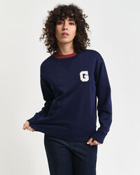 Sweatshirt com decote redondo e emblema G