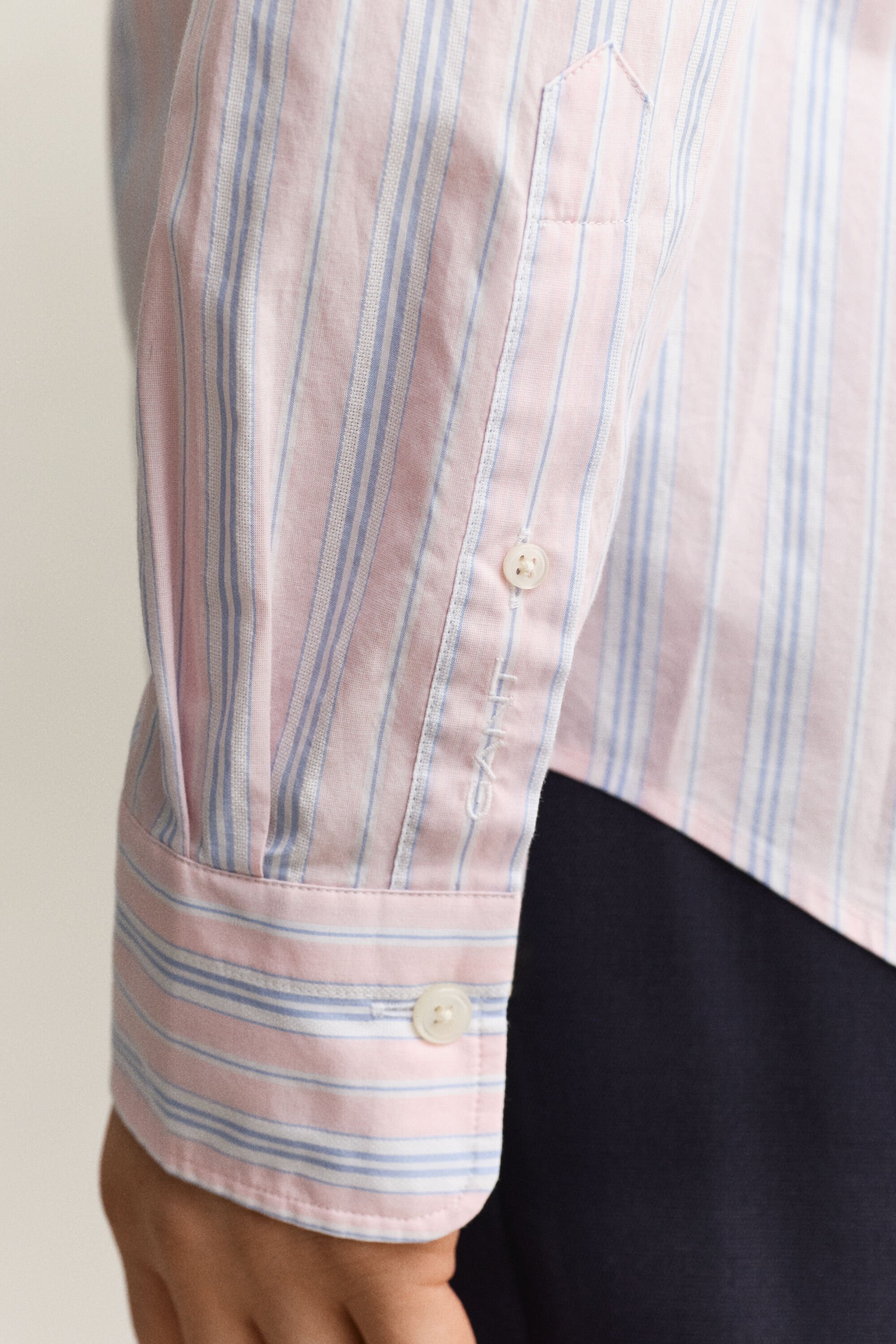 Camisa às riscas Dobby regular fit