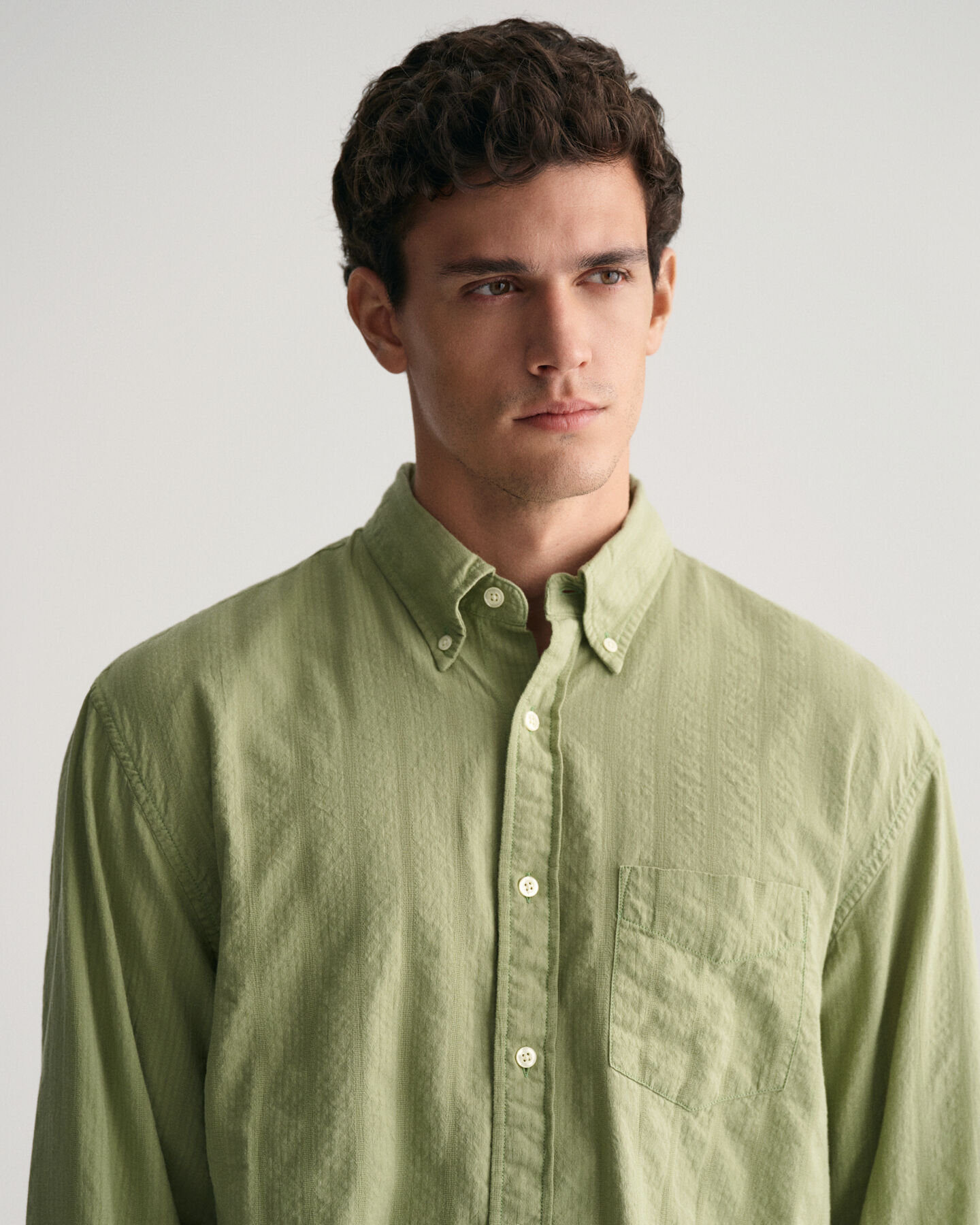 Camisa &agrave;s riscas Dobby relaxed fit