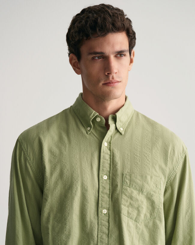 Camisa &agrave;s riscas Dobby relaxed fit