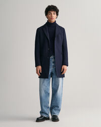 Sobretudo clássico formal em lã