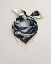 Lenço de seda com estampado de letras