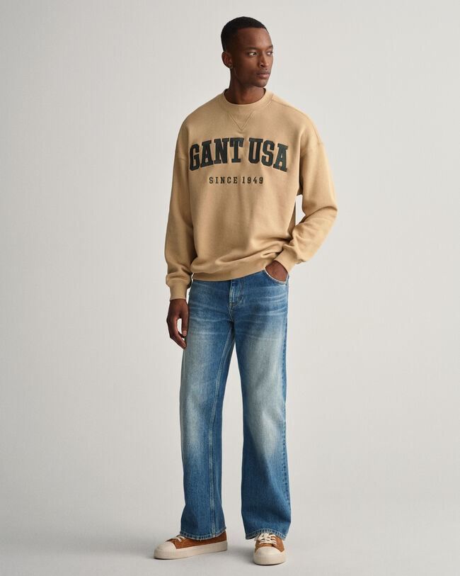 Sweatshirt com decote redondo USA Graphic