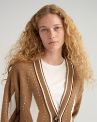 Casaco de malha comprido Argyle