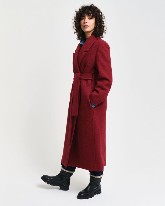 Sobretudo de trespasse texturizado