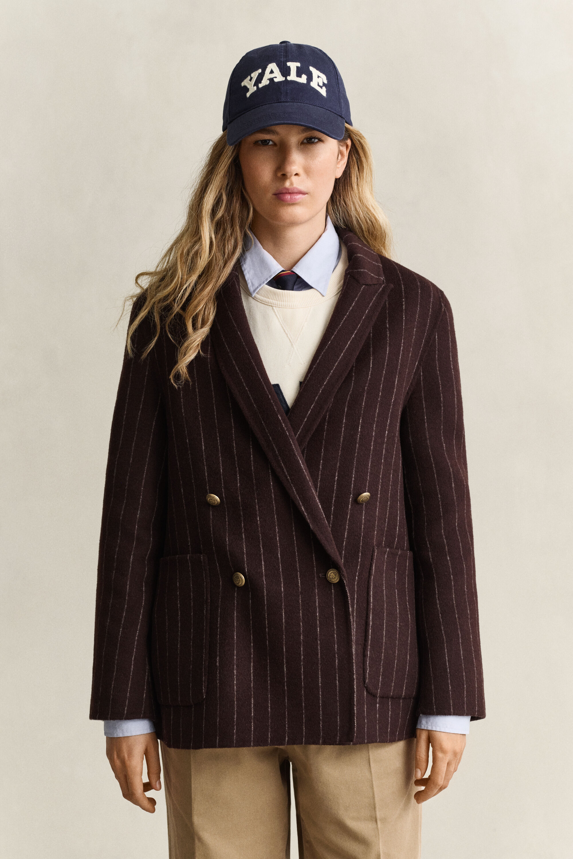 Blazer cosido à mão às riscas Gant x Yale