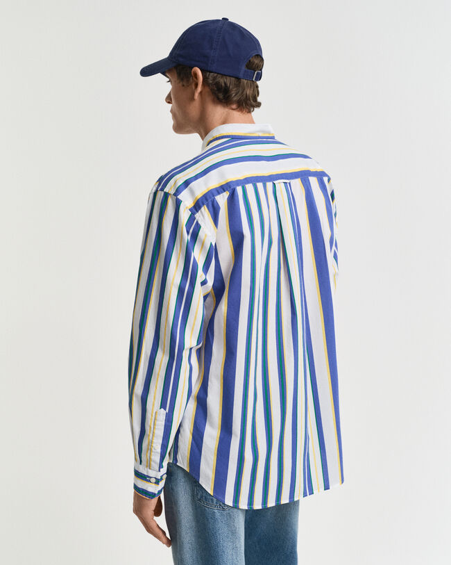 Camisa com estampado às riscas relaxed fit