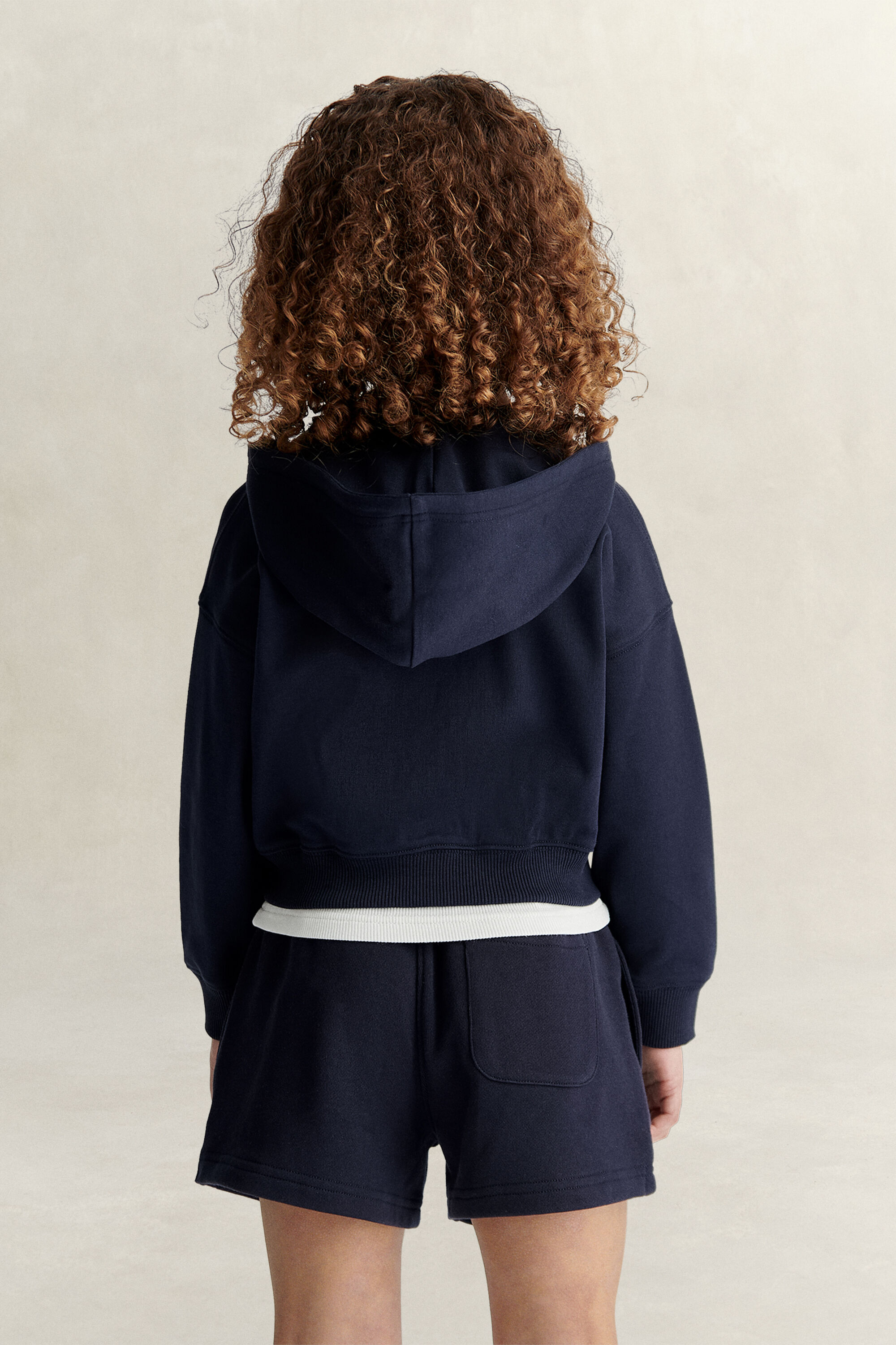 Sweatshirt com capuz e fecho curta Shield Girls