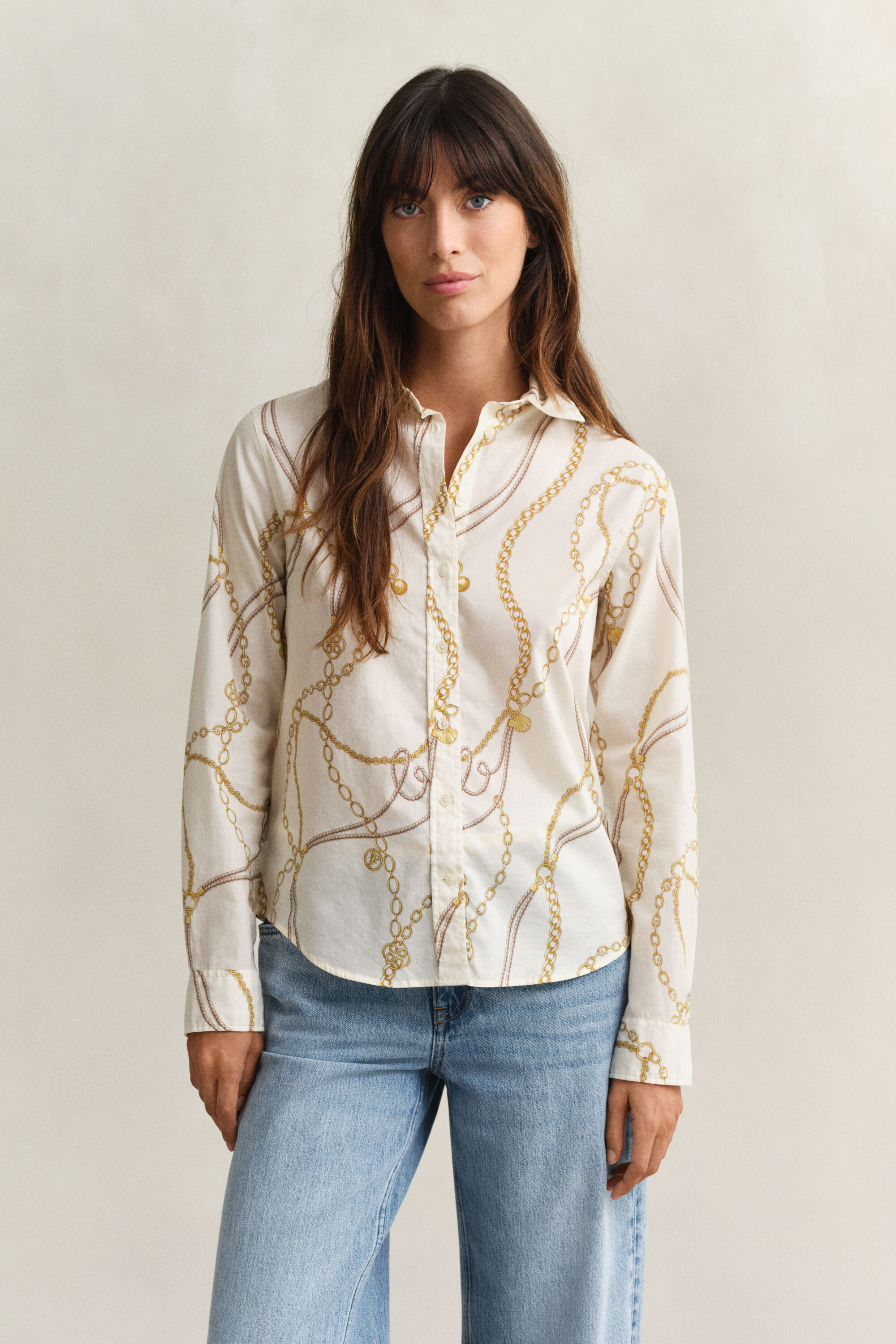 Camisa em voile de algodão