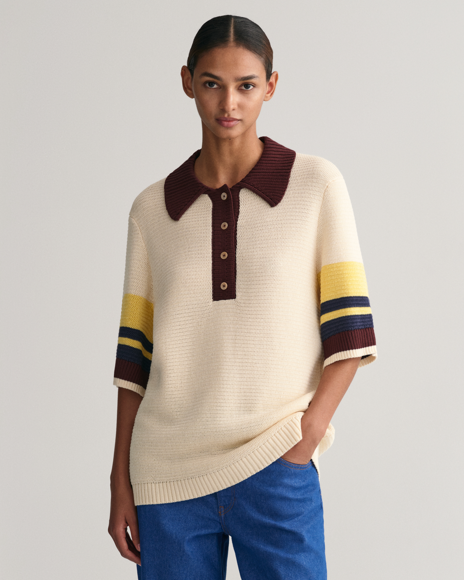 GANT Women Knitted Polo Shirt ,