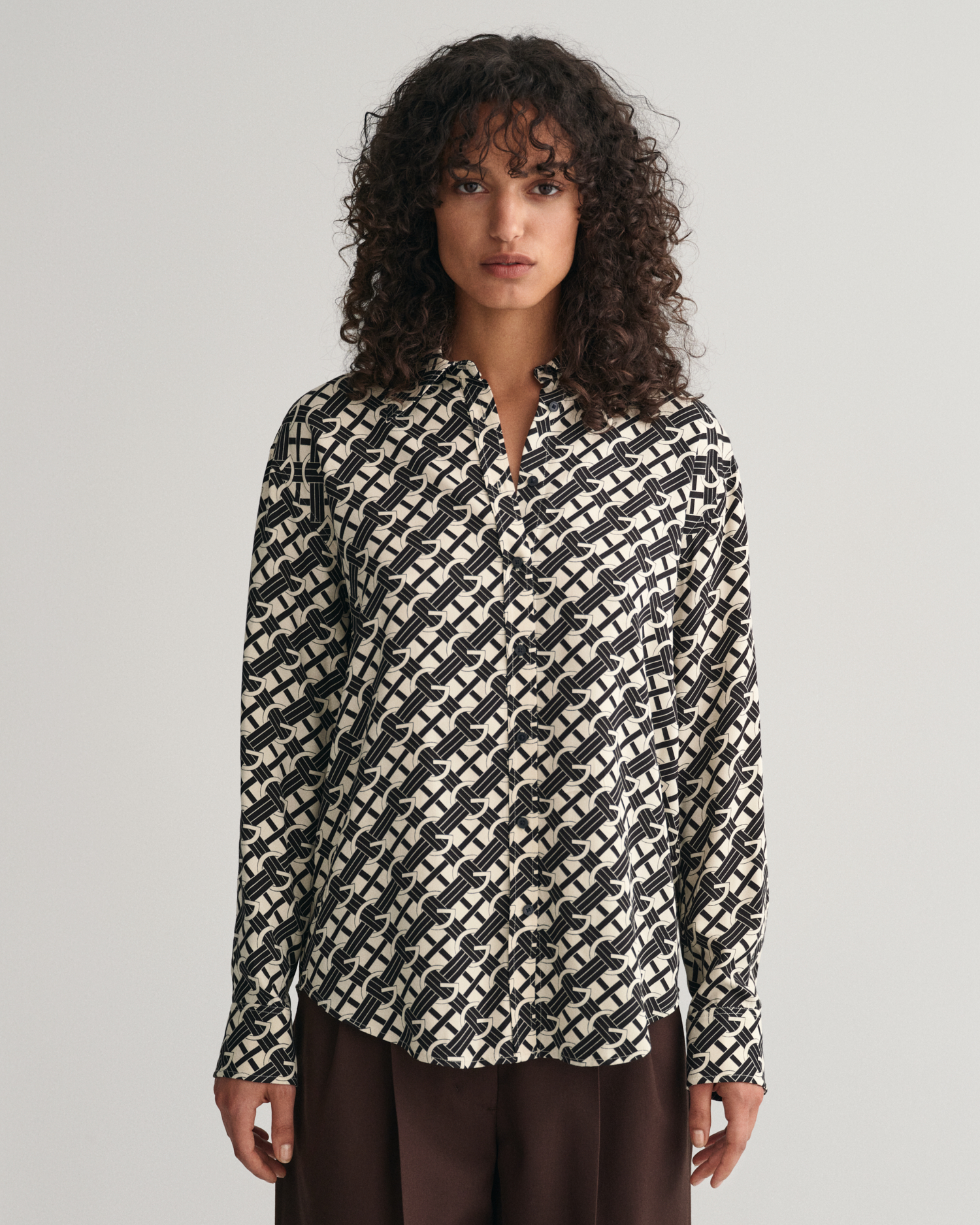 GANT Women Relaxed Fit G Patterned Shirt ,