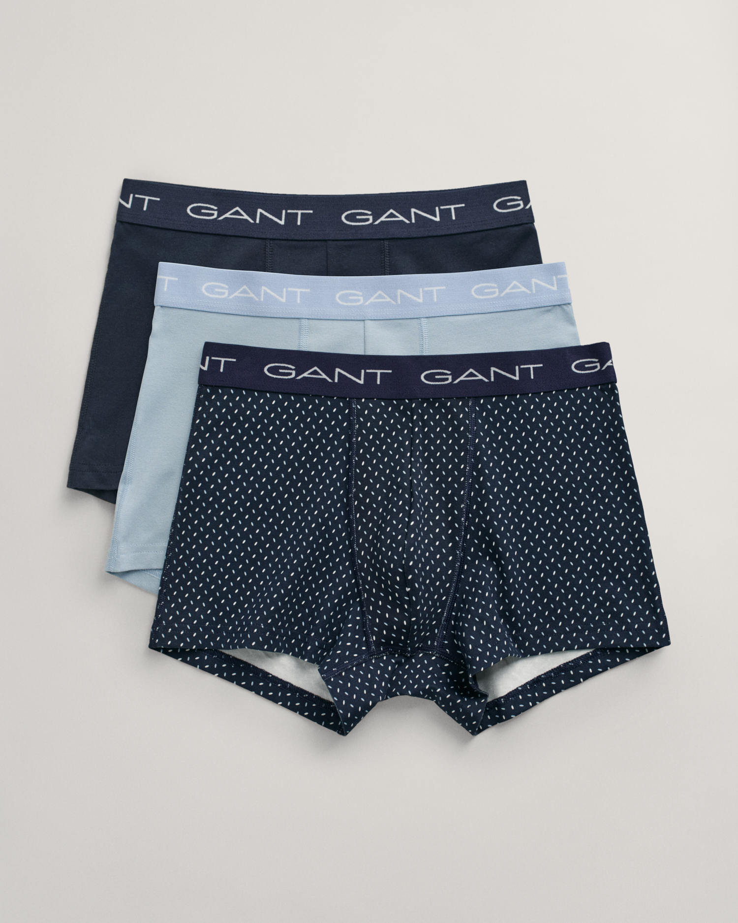 GANT Men 3-Pack Micro Print Trunks Gift Box ,