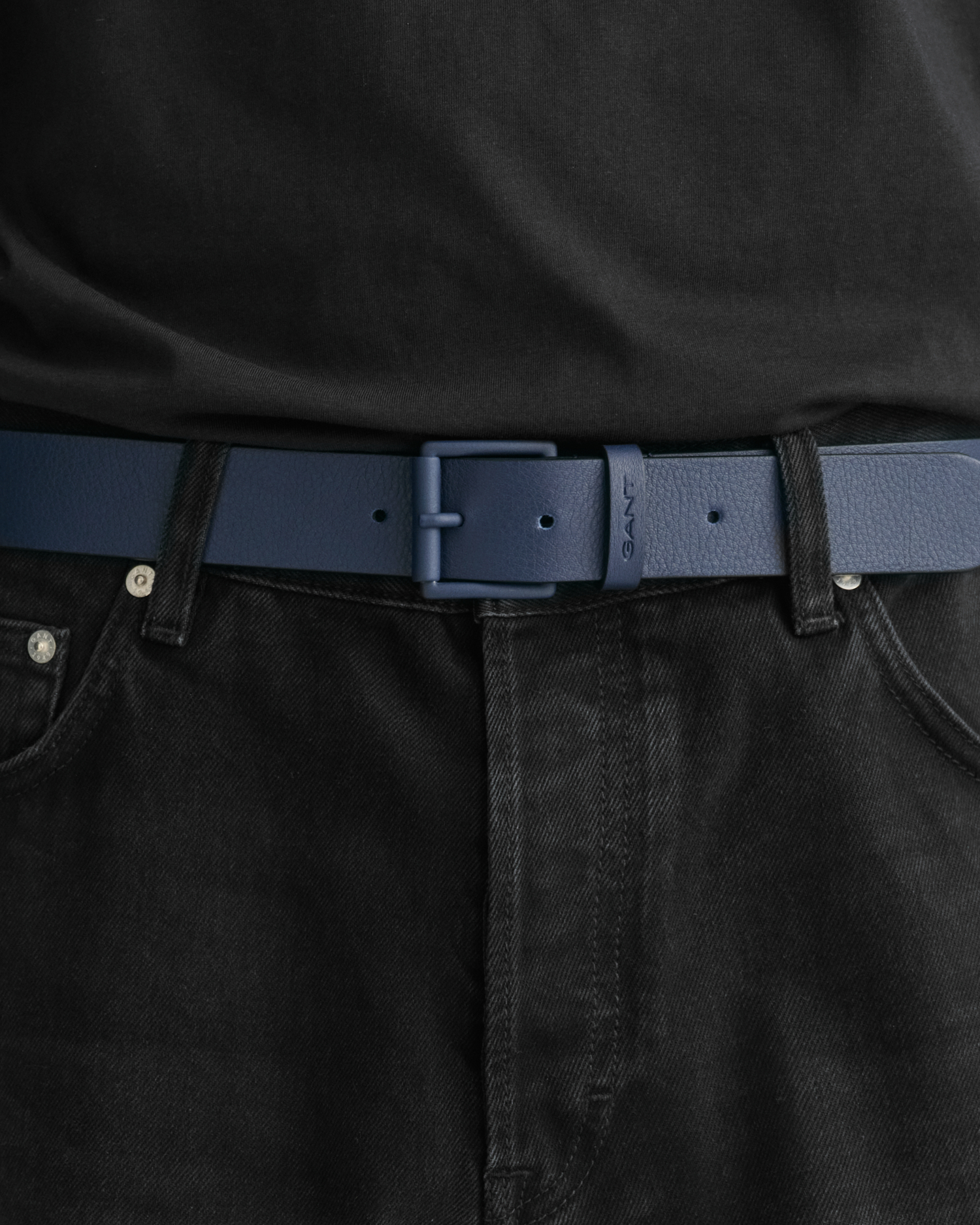 GANT Men Tonal Buckle Leather Belt ,